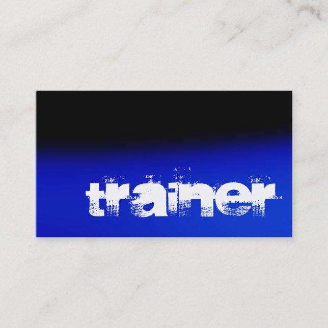 Visite Noir Bleu Blanc Professionnel Sport Carte de visit (Devant)