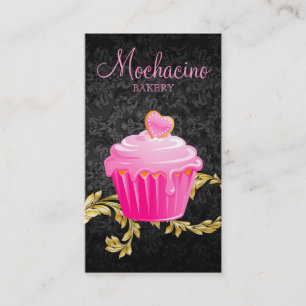 Visite Noir élégant Gol de petit gâteau de carte de