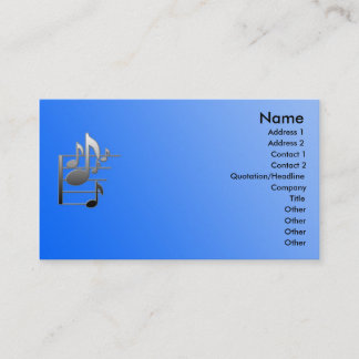 Visite notez la carte de profil d'industrie musicale