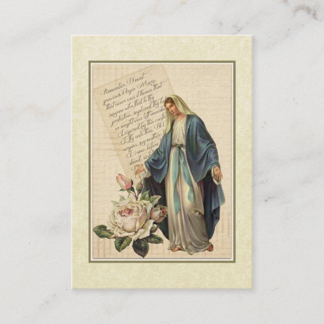 Visite Notre-Dame de Grâce Memorare Carte Sainte (Devant)