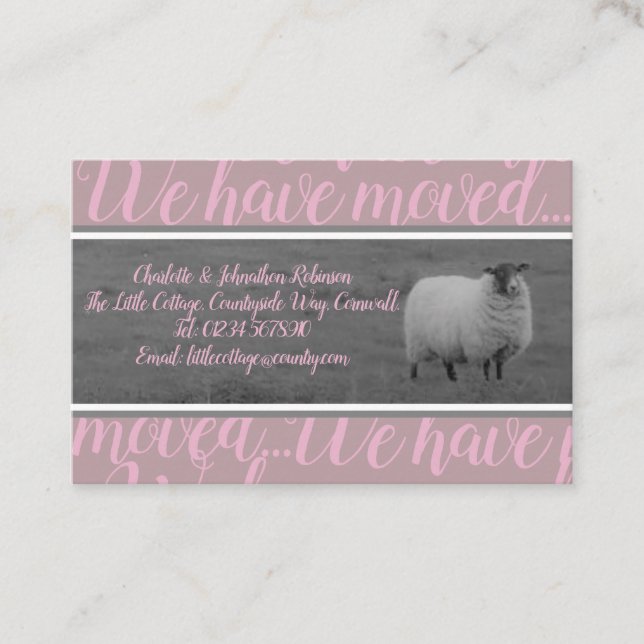 Visite Nous nous sommes déplacés à la carte de moutons de (Devant)