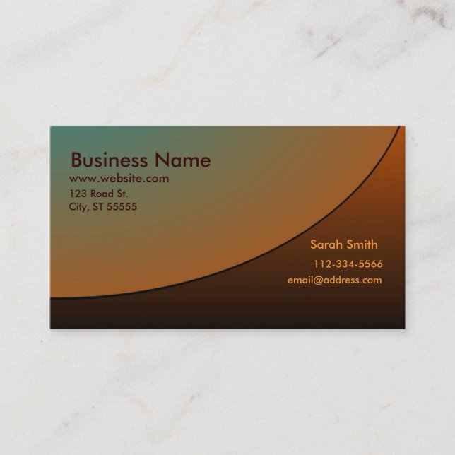 Visite Nuances professionnelles d'en cuivre de carte de (Devant)