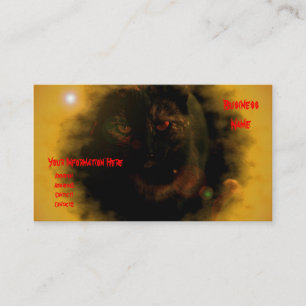 Visite oeil vert noir chat jaune soleil éclat Carte de vi