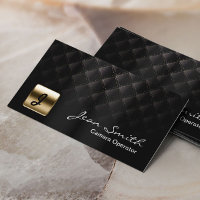Opérateur de caméra noir et or de luxe Carte de vi