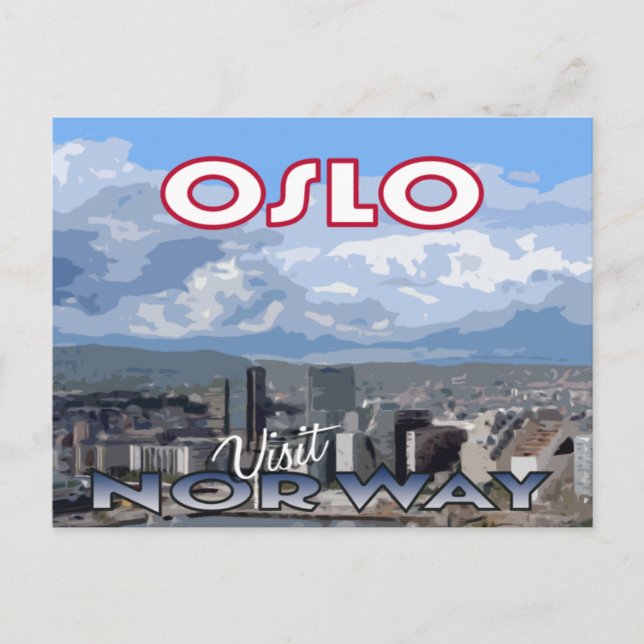 Visite... Oslo, Norvège - carte postale (Devant)