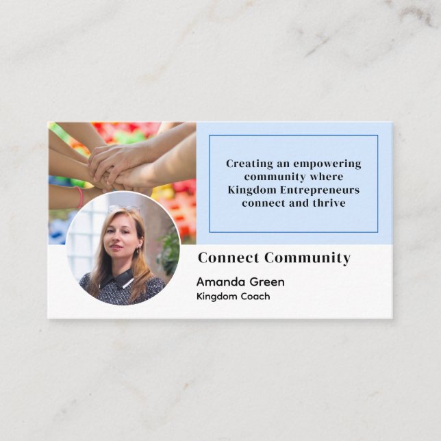 Visite Page des médias sociaux Photo Code QR Carte de vis (Devant)