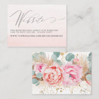 Pampas Rose Floral Mariage Grass Carte de site Web