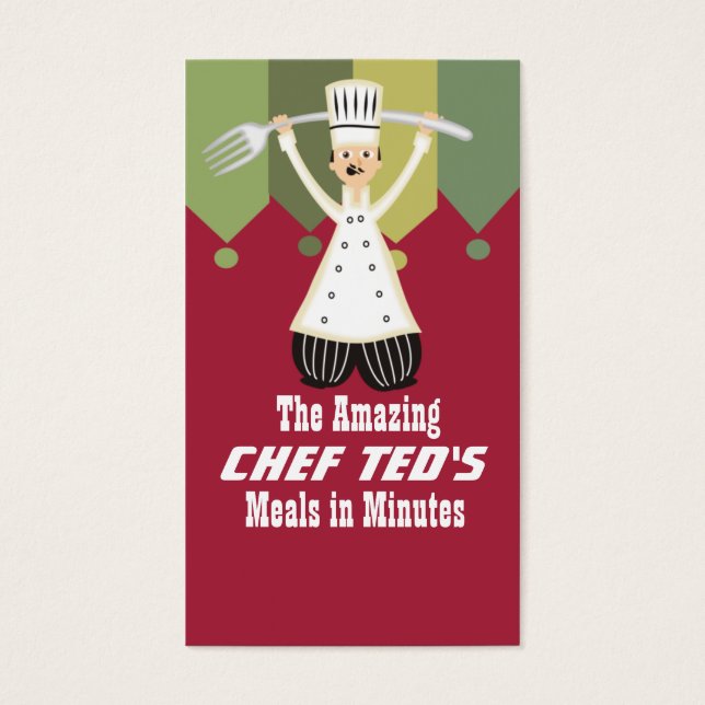 Visite Pantaloons de chef mâle cartes de cuisine de fourc (Devant)