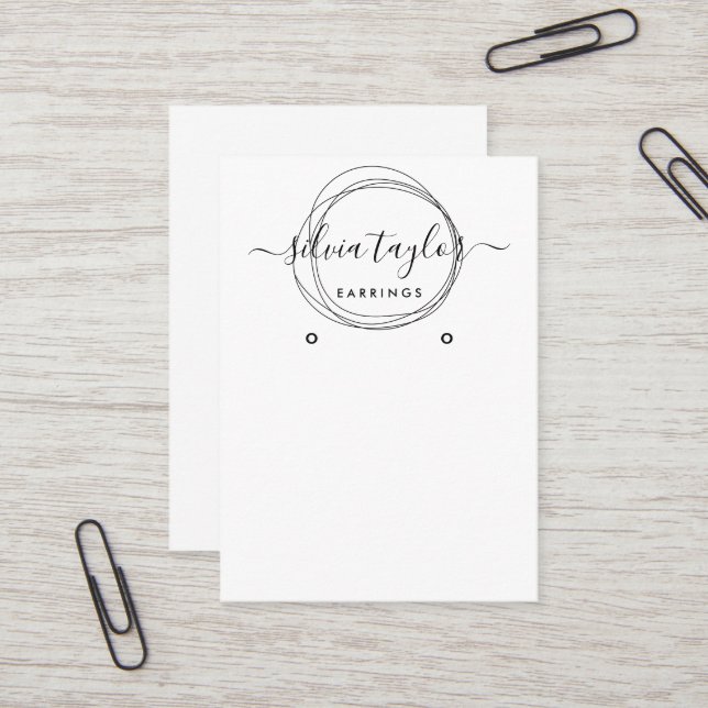 Visite Papier d'artisanat de calligraphie Carte d'afficha (Devant/Arrière en situation)