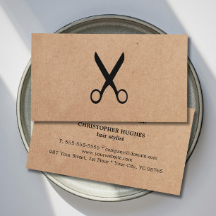 Visite Papier Kraft Minimaliste Moderne Carte de Coiffeur
