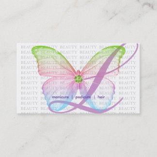 Visite Papillon de bleu de rose de vert de carte de