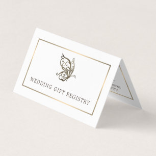 Visite Papillon Élégant Avec Carte De Registre Cadeau Pho