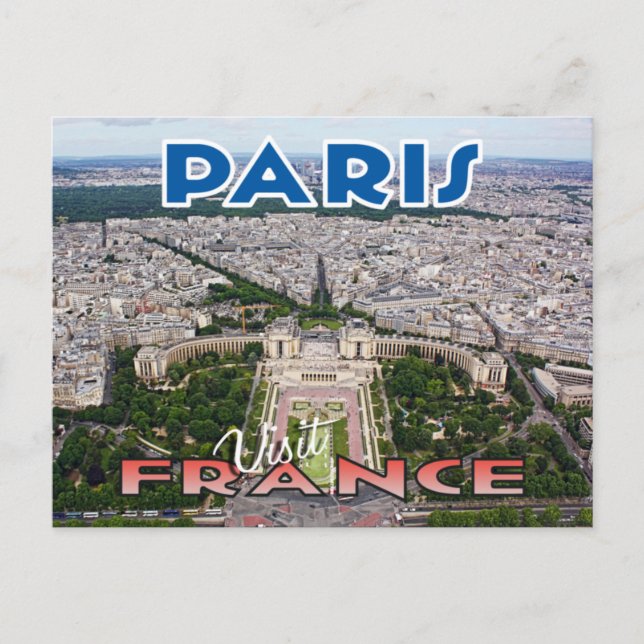 Visite... Paris, France - carte postale (Devant)