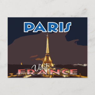 Visite... Paris, France - carte postale