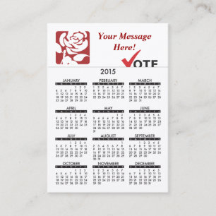 Visite Parti travailliste de calendrier de carte de