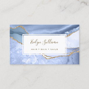 Visite parties scintillant or bleu cornflower carte de vi