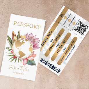 Visite Passeport Agence de Voyage Carte Mondiale Passe D'