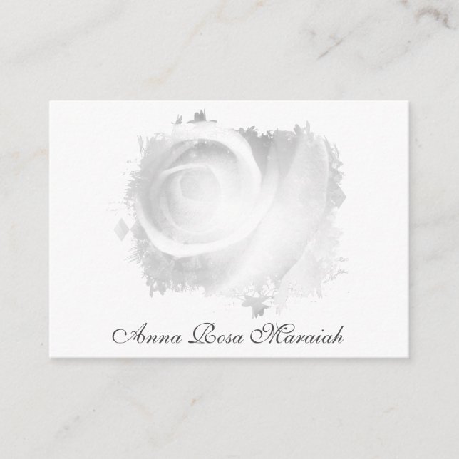 Visite *~ Pastel Abstrait ROSE gris argent Carte de visit (Devant)