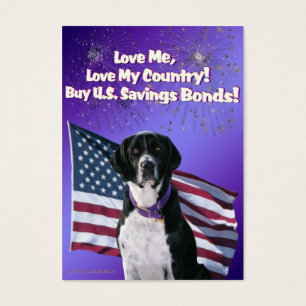 Visite Patriotisme Chien Scuba Cartes de Commerce