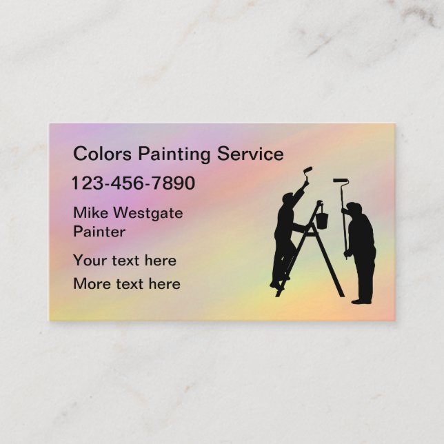 Visite Peintre Maison Professionnel Nouveau Carte de visi (Devant)