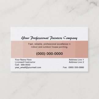Visite Peintre professionnel de Chambre, carte beige de