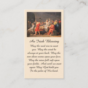 Visite Peinture de la carte de prière Sympathie de la scè