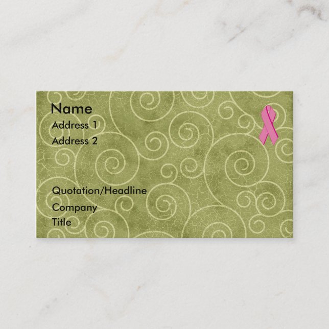Visite Personnaliser rose de la carte U de profil de (Devant)