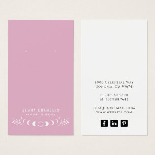 Visite Phases de lune Porte rose Bijoux Cartes d'affichag