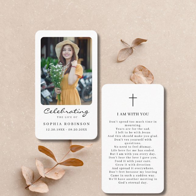 Visite Photo Célébration de la vie Carte de prière du Sou (Créateur téléchargé)