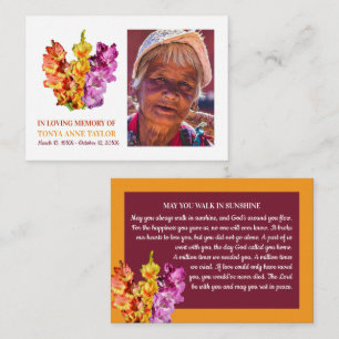 Visite Photo Élégante, Fleurs Gladiolus, Carte de prière