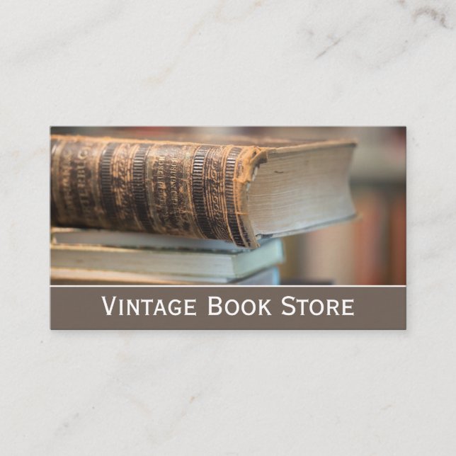 Visite Photo Retro, Boutique de livres Vintage - Carte de (Devant)