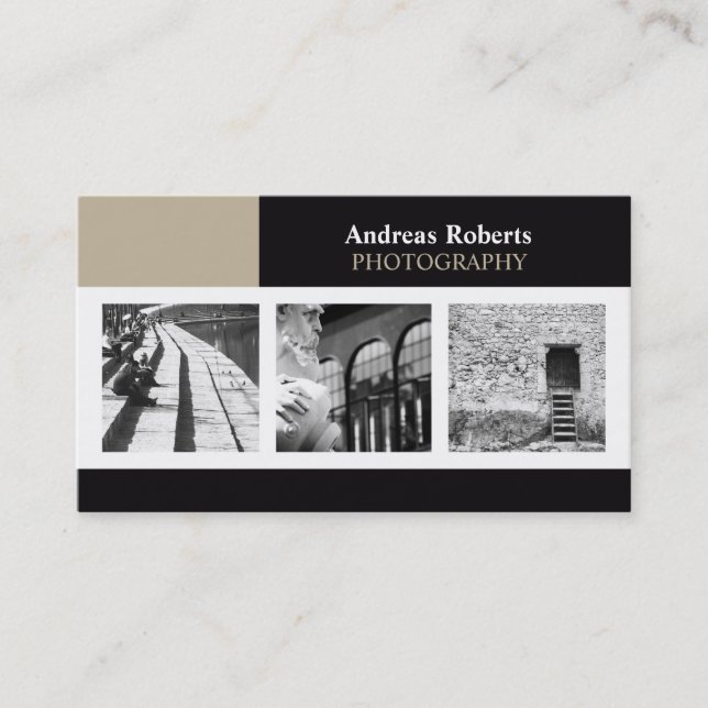 Visite Photographe Classy Elegant Carte de profil personn (Devant)