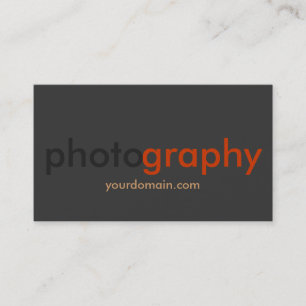Visite Photographe gris foncé Orange Artiste Carte de vis