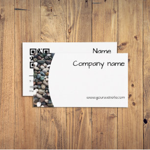 Visite Photos minimalistes de galets de mer QR Carte de v