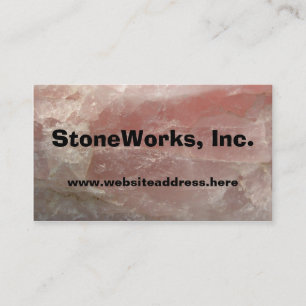 Visite Pierre à quartz rose, modèle de carte d'affaires