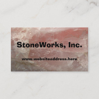 Visite Pierre à quartz rose, modèle de carte d'affaires