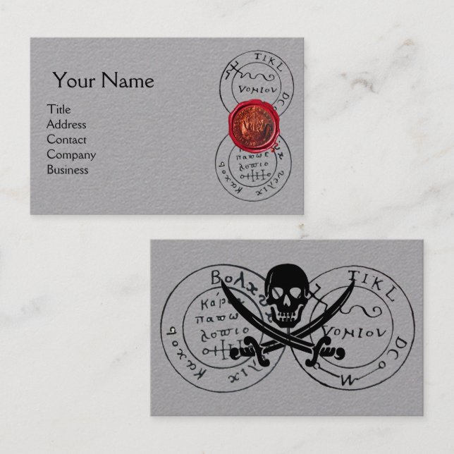 Visite PIRATES ANCIENNES CARTE DE TRÉSOR, Sceau de cire r (Devant / Derrière)