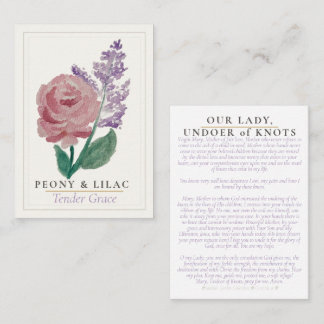 Visite Pivoine & Lilas Carte de Prière du Jardin Marian |