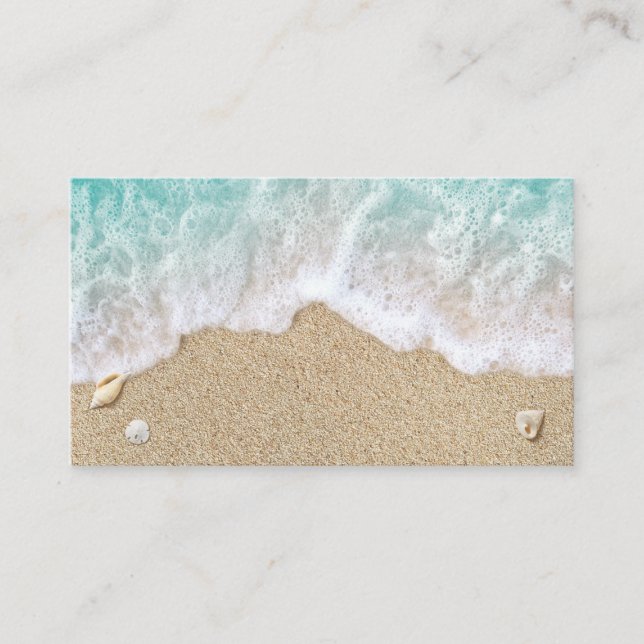 Visite Plage Waves Sandy Toits Salty Baisers Carte de vis (Devant)