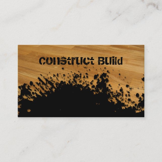Visite Plancher en bois d'éclaboussure de carte (Devant)