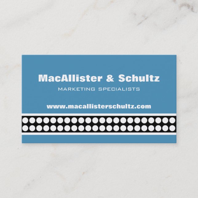 Visite Points modernes Carte de visite, Bleu clair (Devant)