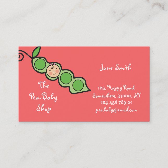 Visite Pois de bébé dans une carte de profil de bande (Devant)