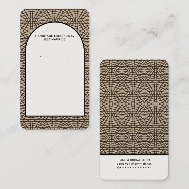 Visite Porte-oreilles moderne en carte de présentation co (Devant / Derrière)