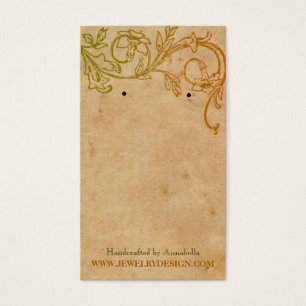 Visite Porte-oreilles vintage Floral Cartes de bijoux per