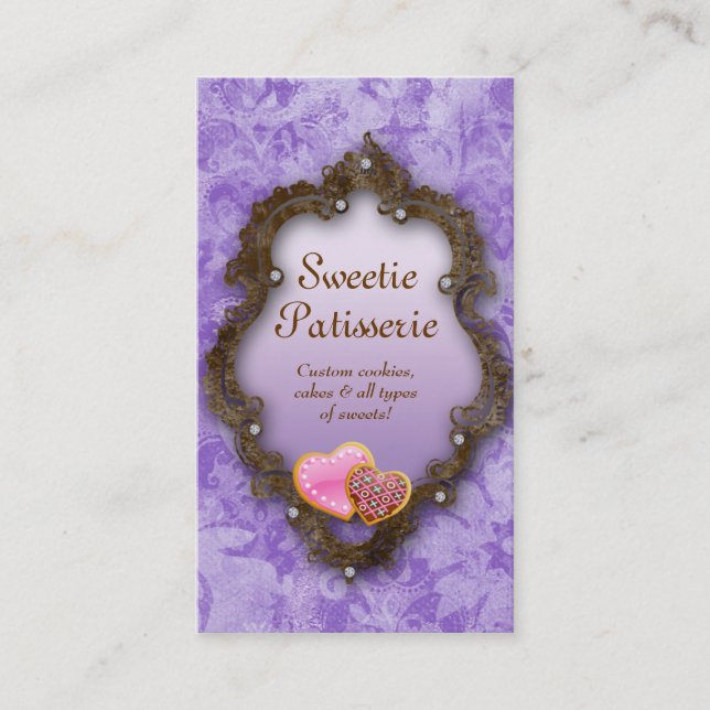 Visite Pourpre de brun de cru de biscuits de carte de (Devant)