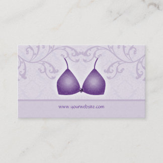 Visite Pourpre de soutien-gorge de damassé de carte de