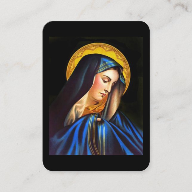 Visite Prière à Marie pour une joyeuse carte de prière de (Devant)