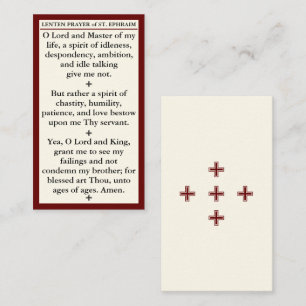 Visite Prière de Carême de St Ephrem le Syrien mini carte