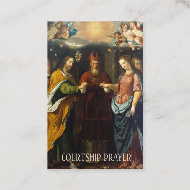 Visite Prière du Fiançailles de Courtoisie Carte Sainte (Devant)