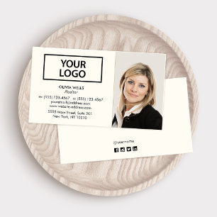 Visite Professional Ivory White Ajouter un Carte de visit